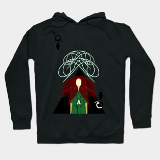 Queen of Spades card design Hoodie